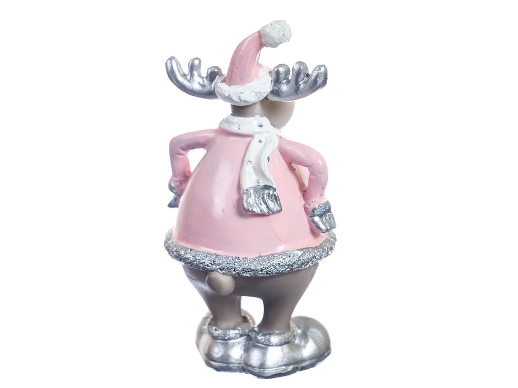 Фигурка керамическая олень в розовом, 6001-010