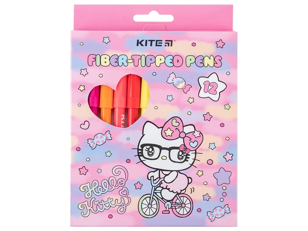 Фломастери Hello Kitty 12 кольорів, Kite