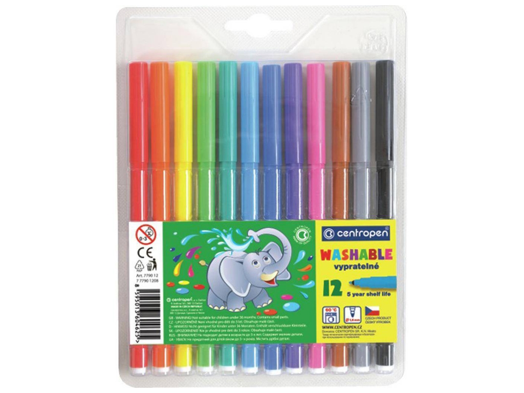 Фломастери 12 кольорів. Centropen 7790/12 ТП
