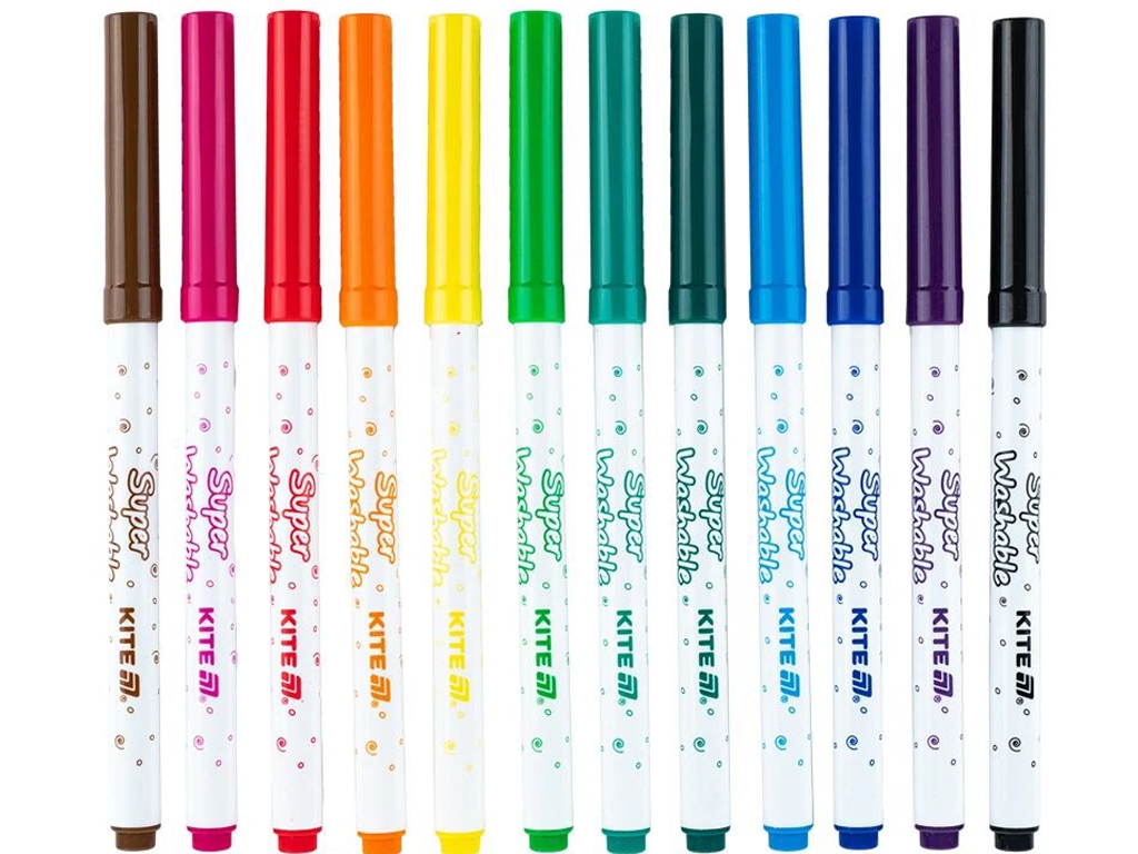 Фломастери Creative Superwashable 12 кольорів, Kite