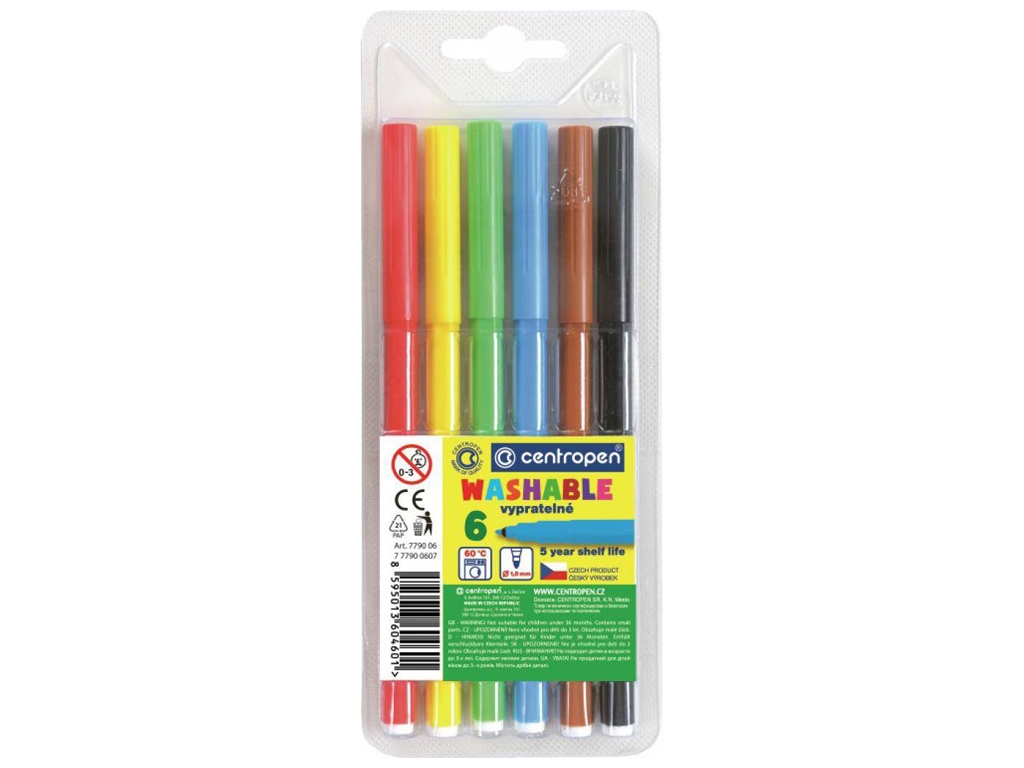 Фломастери 6 кольорів. Centropen 7790/06 ТП