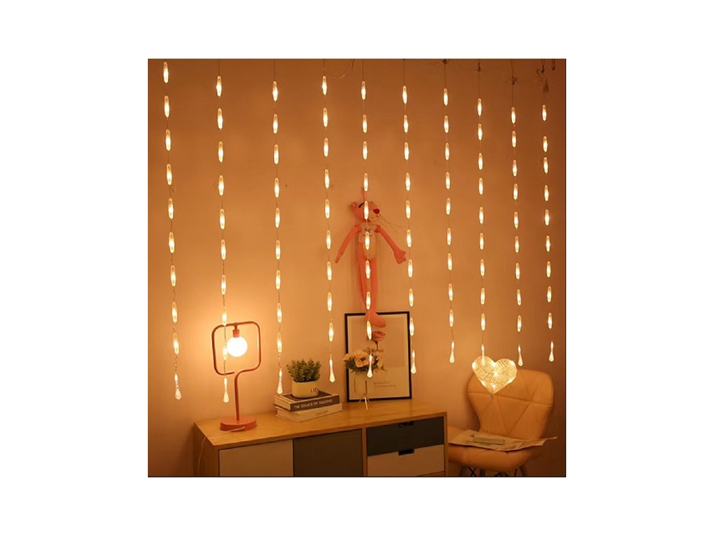 Гирлянда-занавеска светодиодная Christmas rain 2,5х1,2м, 100led, R92653