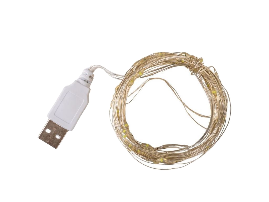 Гірлянда Роса 100LED жовта від USB 10м, 9133-012