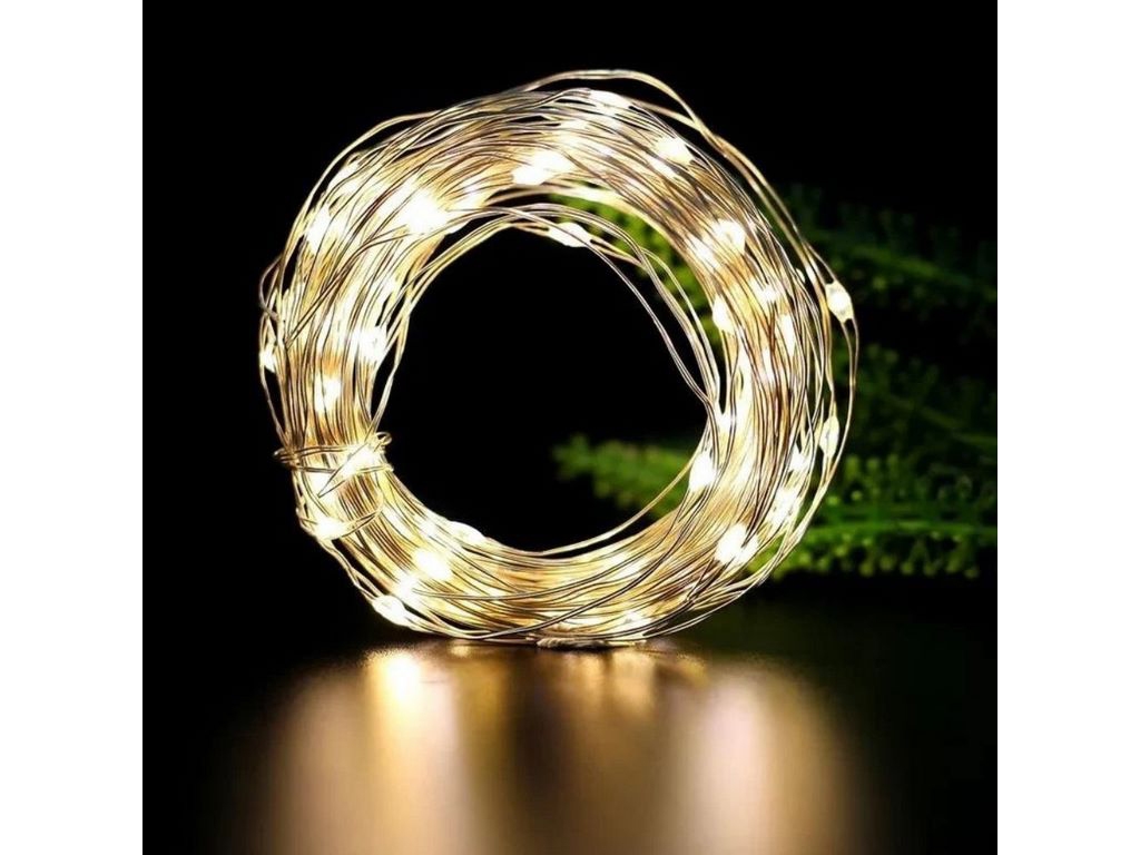 Гирлянда Роса 1000LED белая от электросети 100м, 9133-037
