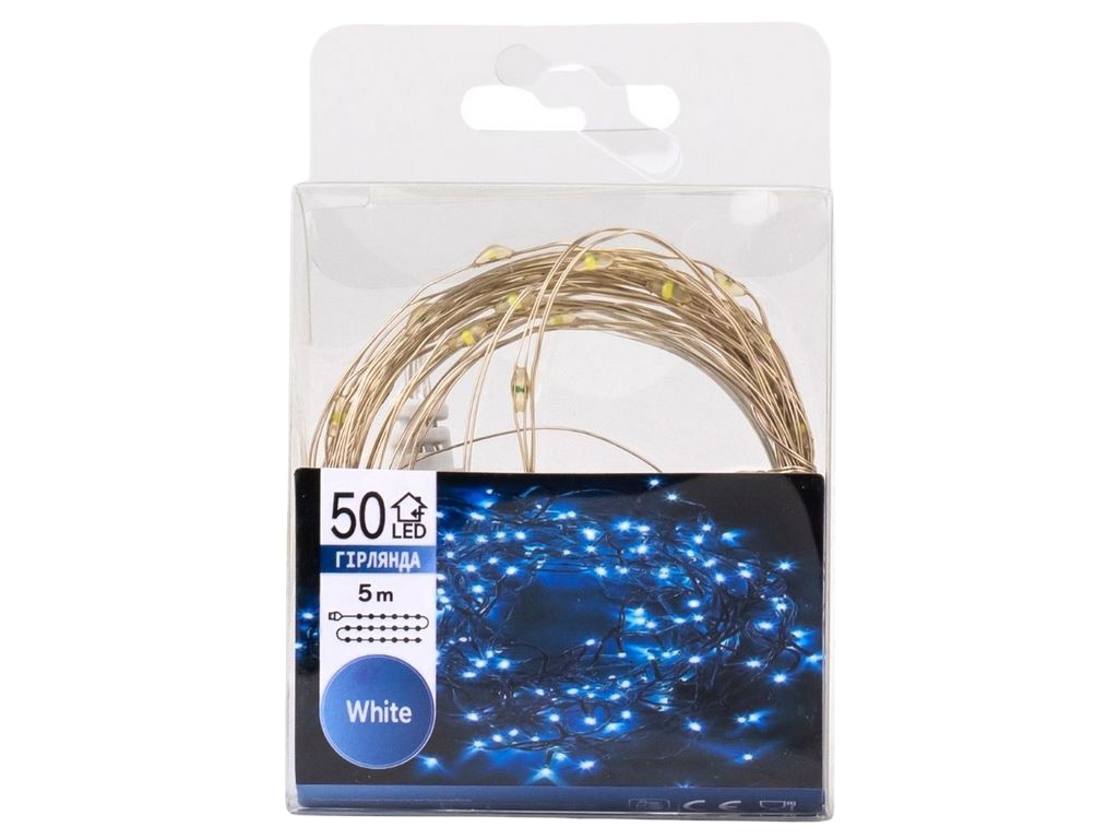 Гірлянда Роса 50LED біла від USB 5м, 9133-008