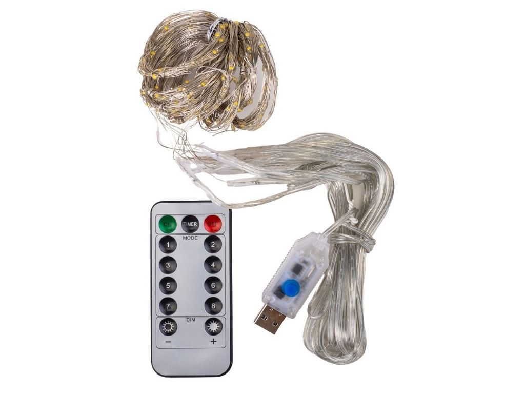 Гірлянда-штора 300LED жовта від USB 3х3м, 9133-025