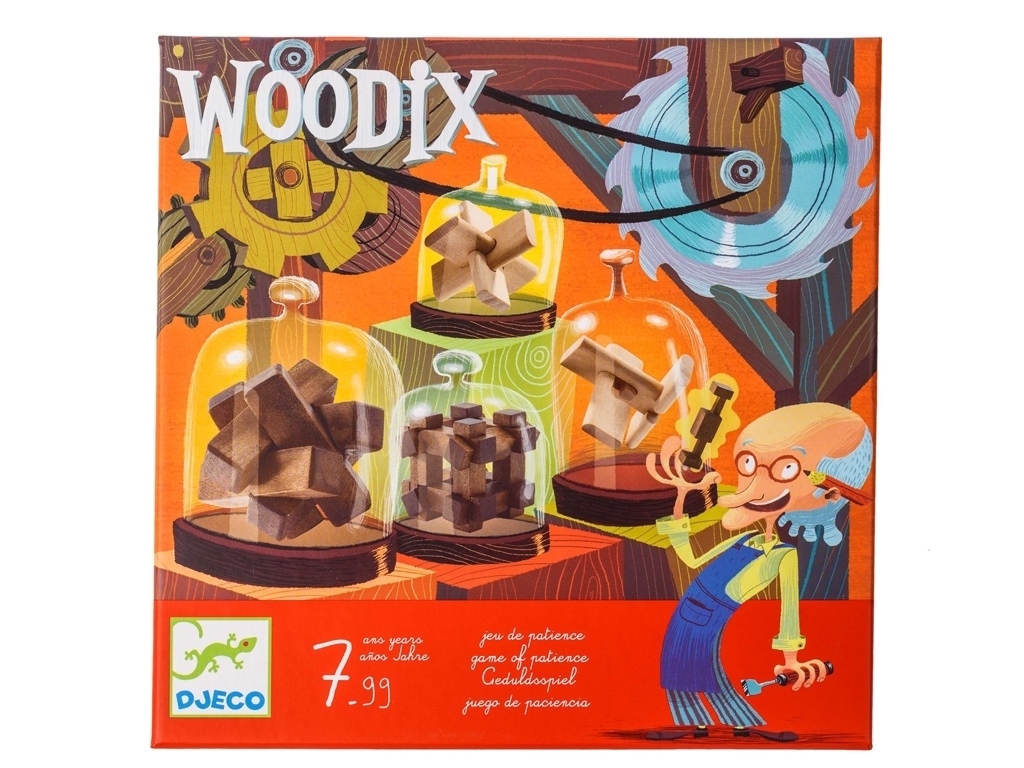 Игра-головоломка деревянная Woodix DJ08464, логическая сборка фигур, Djeco