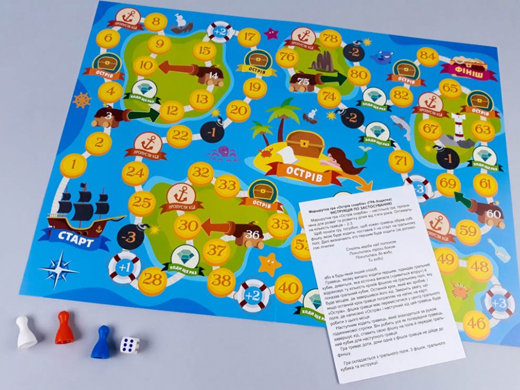 Настольная игра "Остров сокровищ", ходилка, 3+, ZIRKA