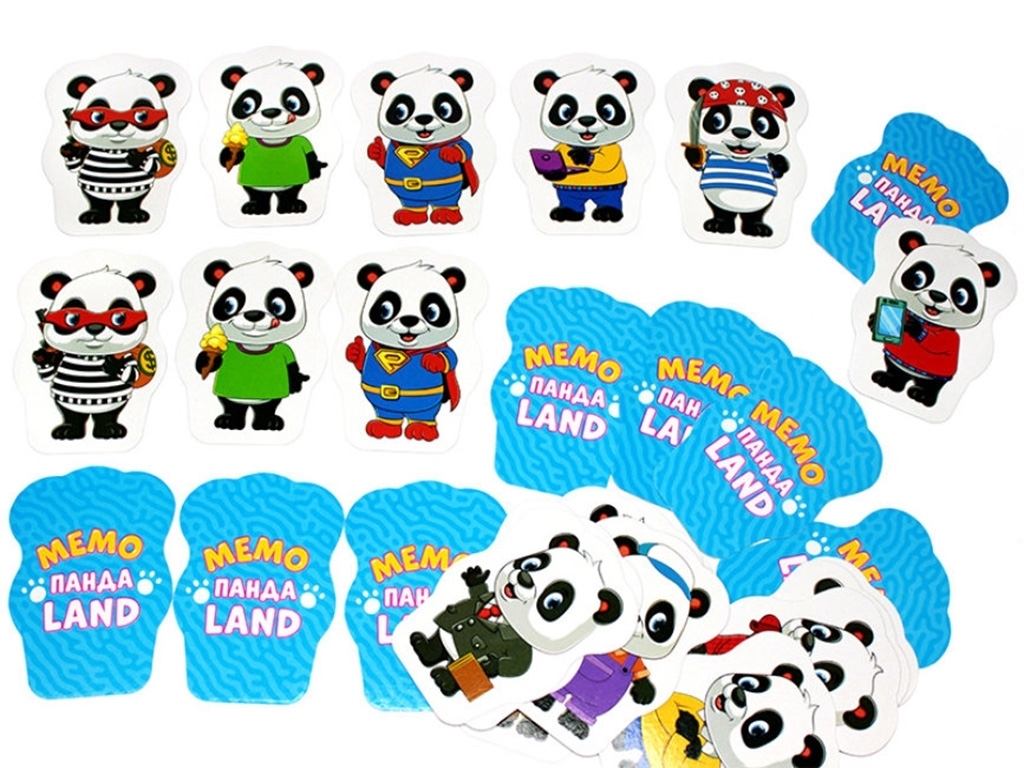 Настільна гра мемо Panda Land, картки, 3+, розвиток пам’яті, Наочні посібники