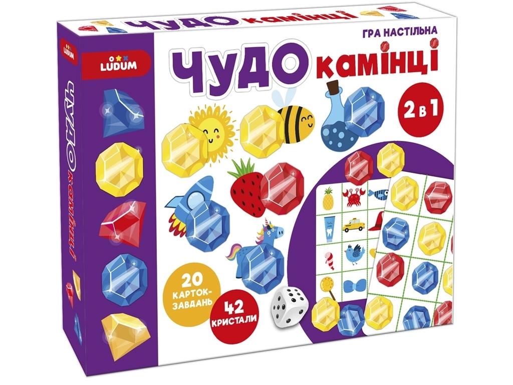 Настільна гра "Чудо камінці", 2 в 1, Ludum  ME5032-12
