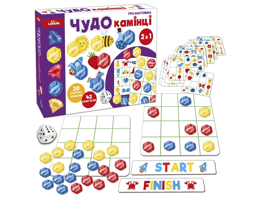 Настільна гра "Чудо камінці", 2 в 1, Ludum  ME5032-12