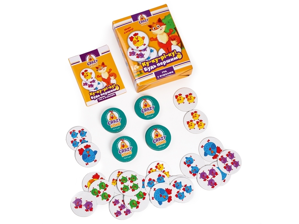Гра настільна Ку-ку-рі-ку, швидкий підбір комбінацій, Vladi Toys