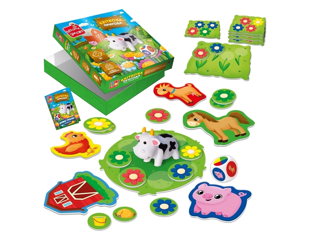 Настільна гра "Квіткова пригода", 2+, Vladi Toys