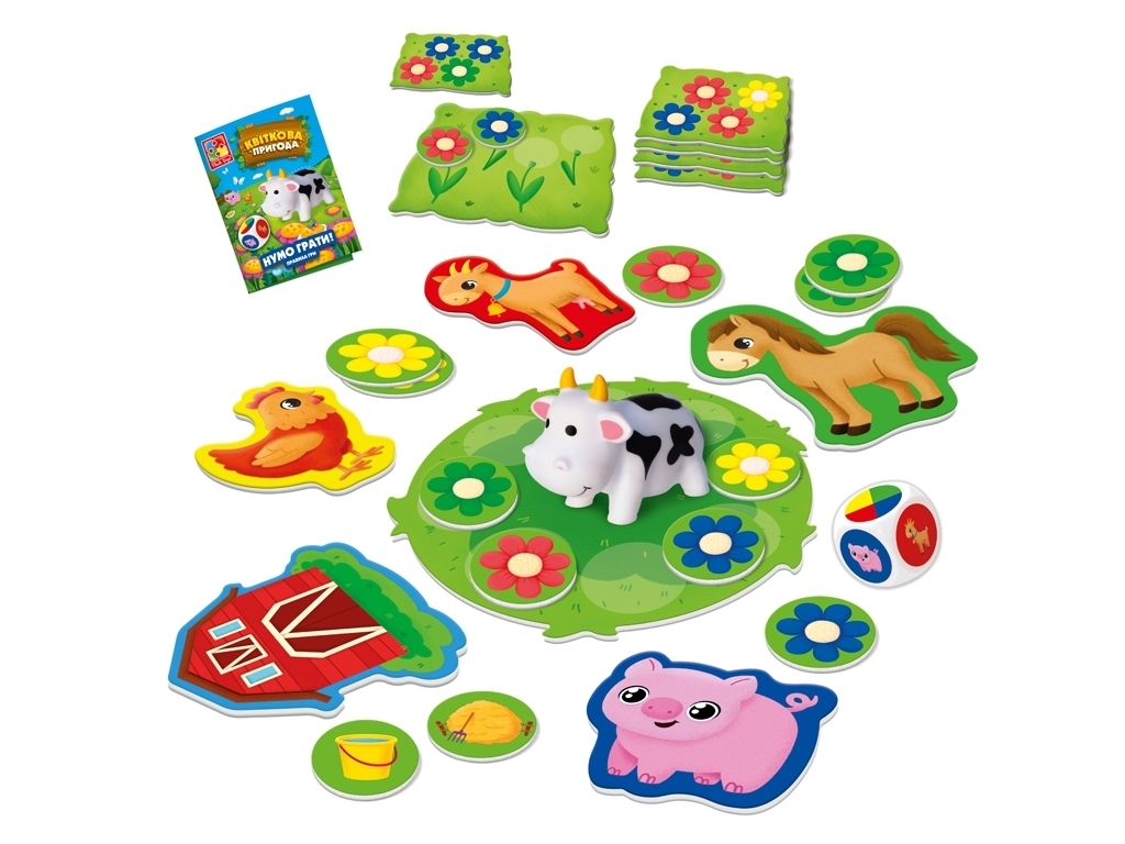Настільна гра "Квіткова пригода", 2+, Vladi Toys