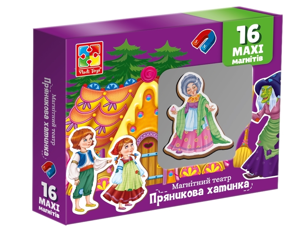 Гра настільна Магнітний театр, Пряникова хатинка, Vladi Toys VT3206-54