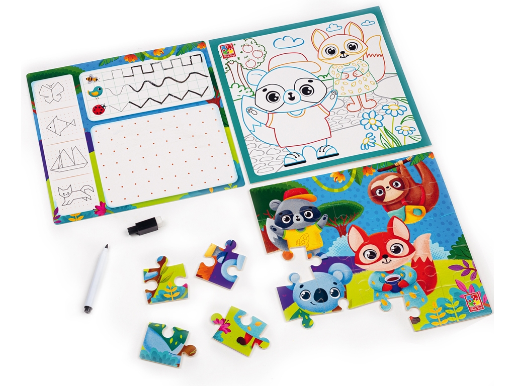 Игра настольная "Набор 4 в 1 Зоопарк", украинский, 3+, Vladi Toys