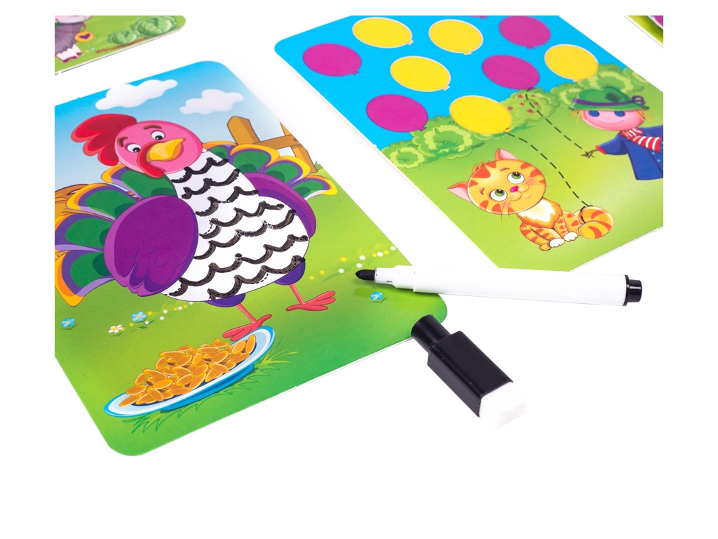 Гра настільна Пиши та витирай, Ферма Vladi Toys