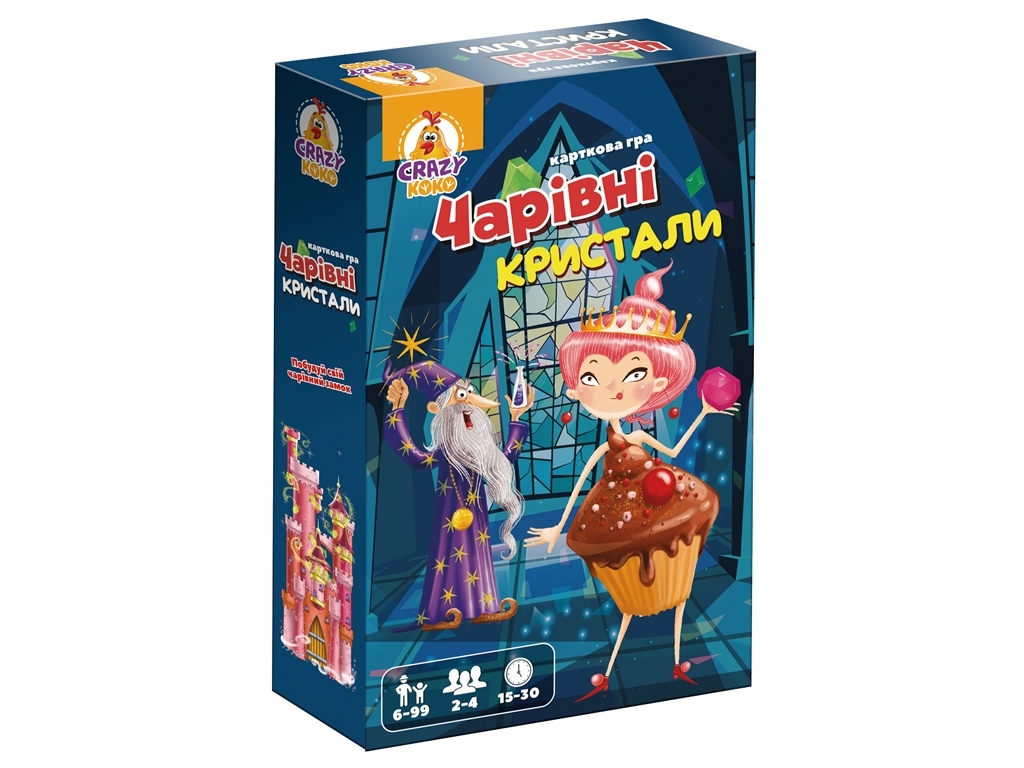 Гра настільна карткова Чарівні кристали, 50 карток, збір кольорів, Vladi Toys