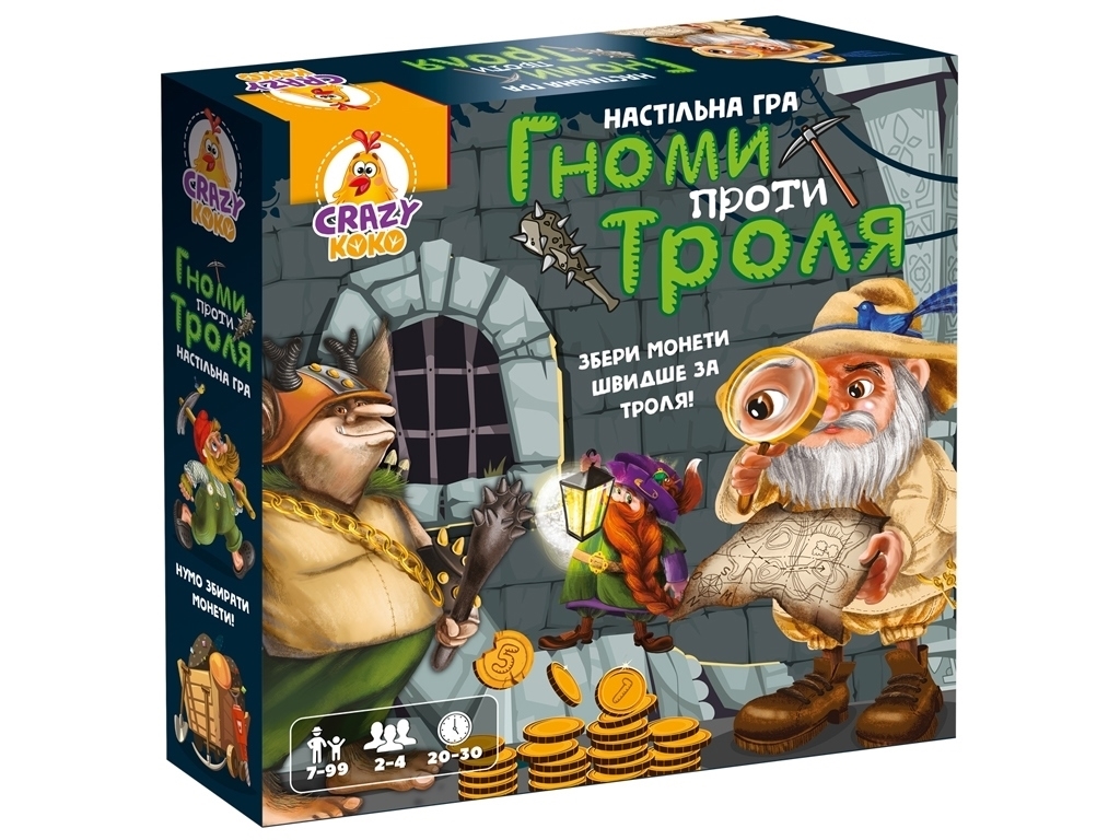 Настільна гра "Гноми проти троля", 7+, Vladi Toys
