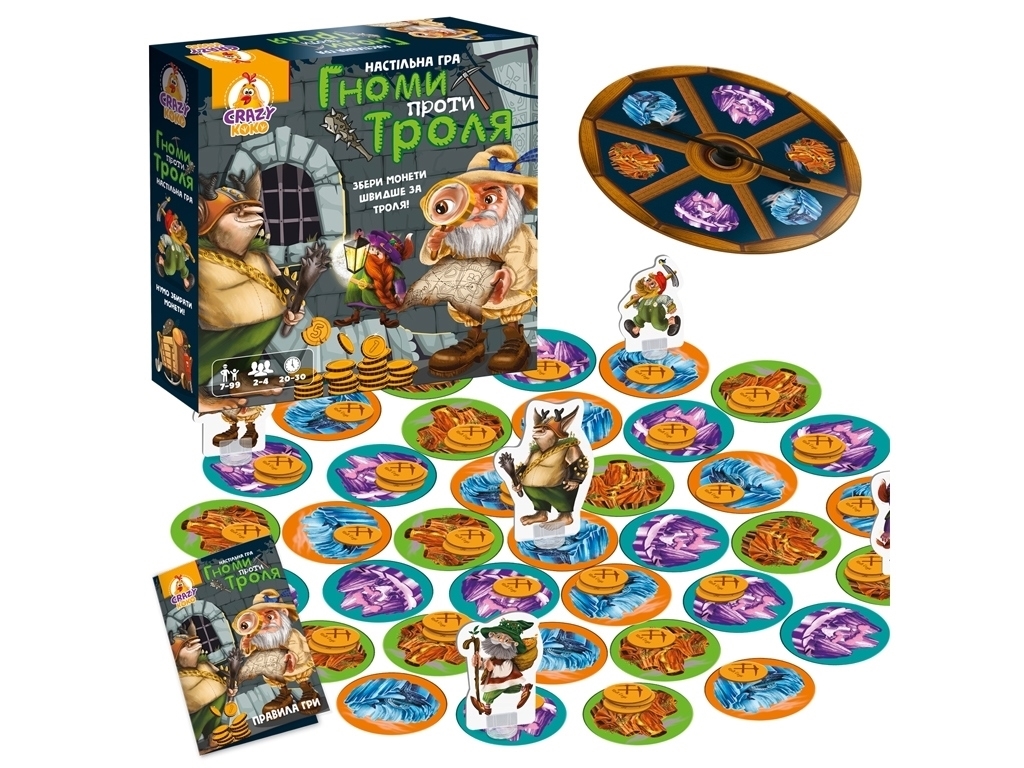 Настільна гра "Гноми проти троля", 7+, Vladi Toys