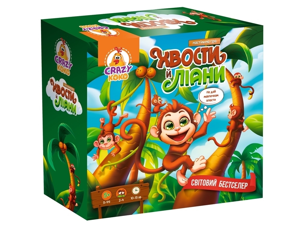 Настільна гра "Хвости й ліани", 6+, Vladi Toys