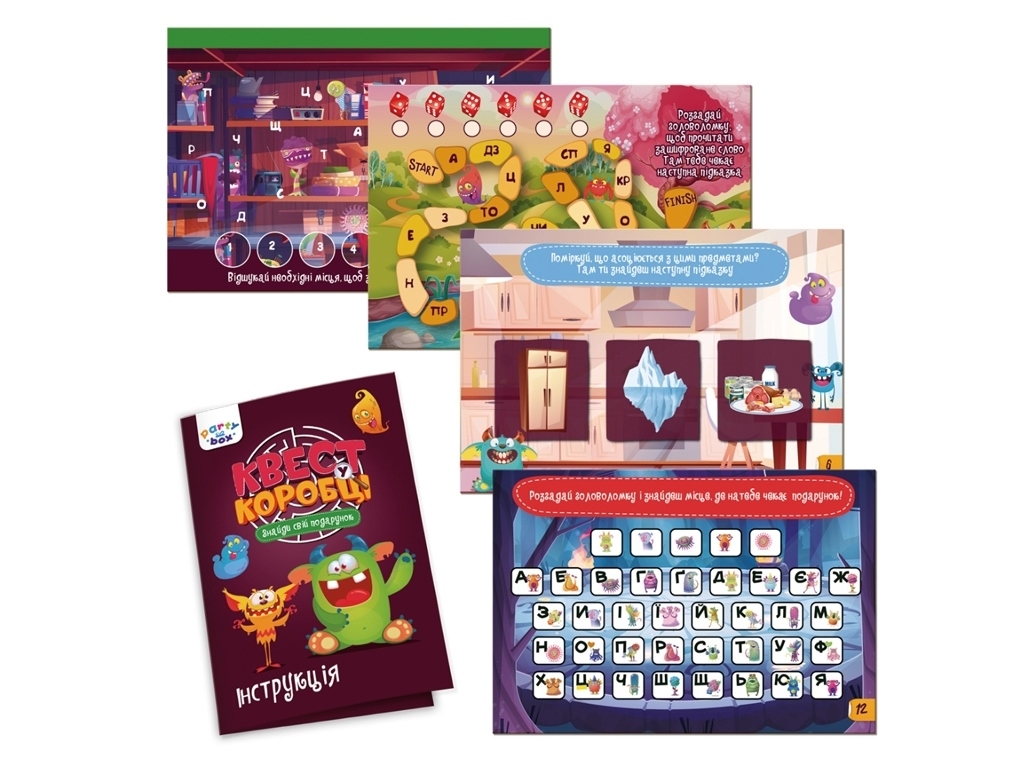 Настільна гра "Квест у коробці Монстри", 6+, Vladi Toys