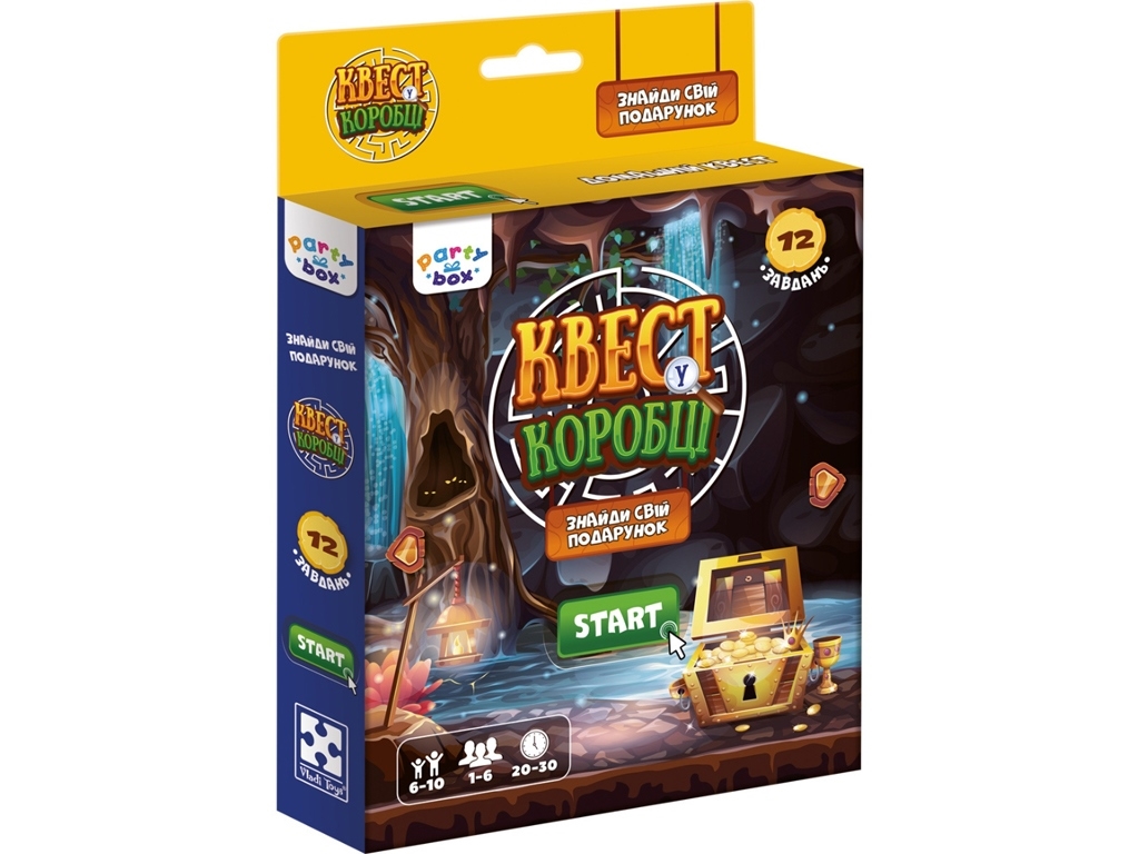 Настільна гра "Квест у коробці Відеогра", 6+, Vladi Toys