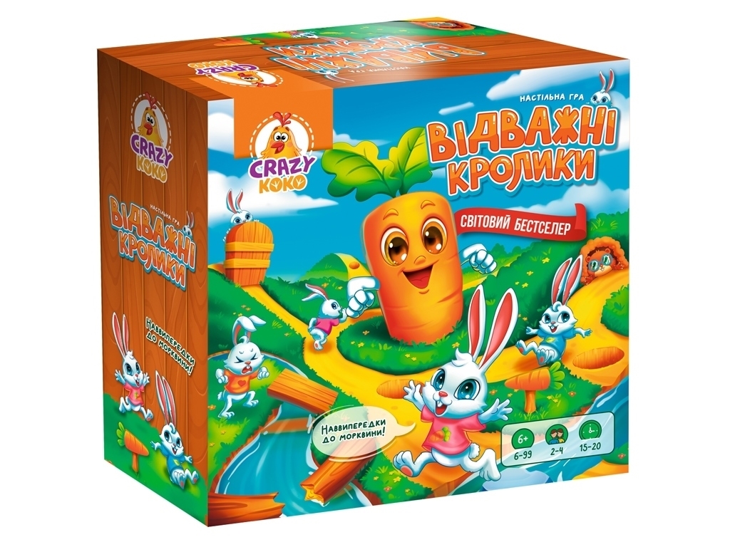 Игра настольная развлекательная, Отважные кролики, Vladi Toys