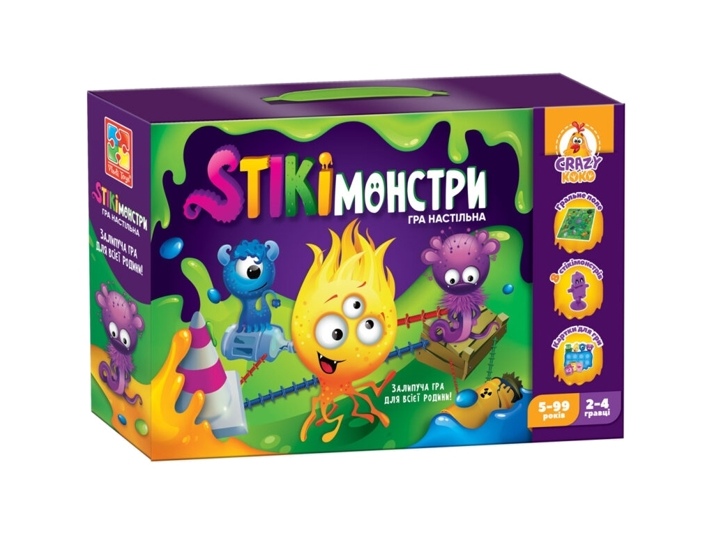 Настільна гра "Стікімонстри", 5+, Vladi Toys