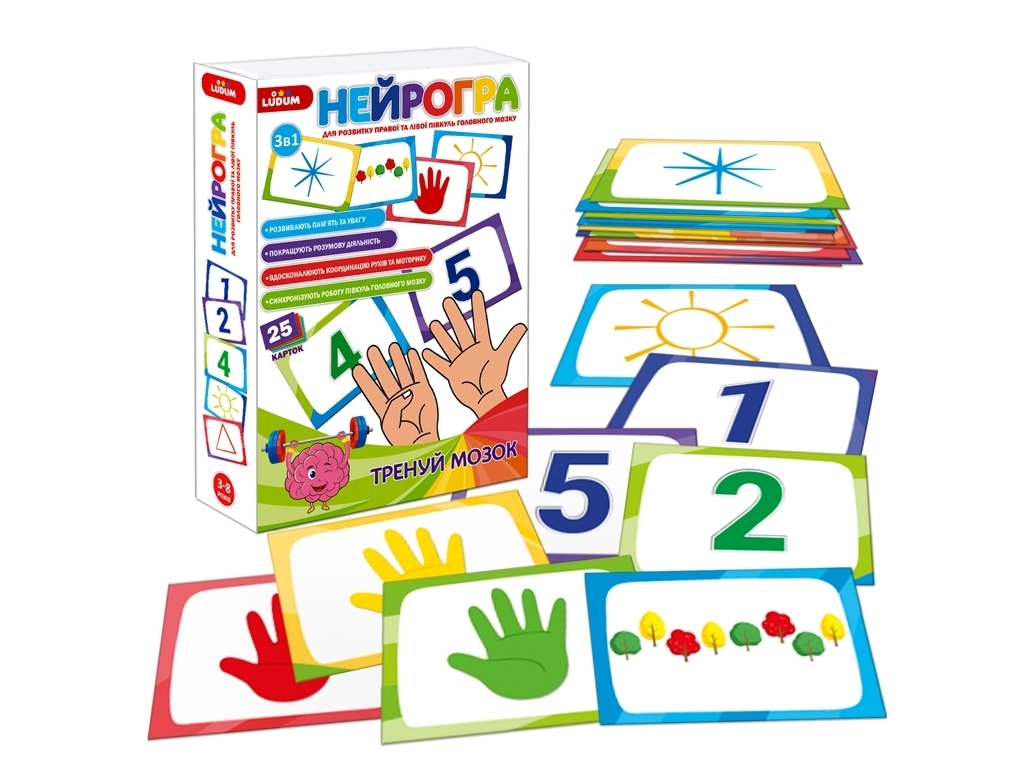 Гра розвиваюча Набір розвиваючих карток. Нейрогра. Ludum ME5032-26