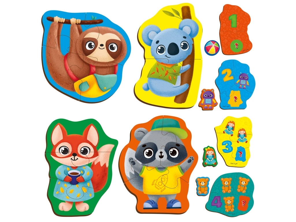 Гра розвиваючі картонні пазли з грою, Тварини, Іграшки, Vladi Toys