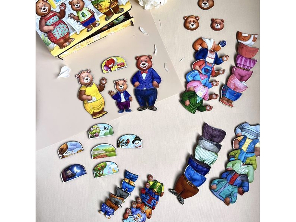 Игра обучающая одежда мишек 23×16×5 см, Ubumblesbees