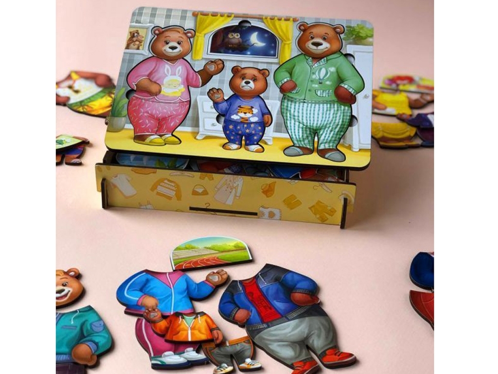Игра обучающая одежда мишек 23×16×5 см, Ubumblesbees