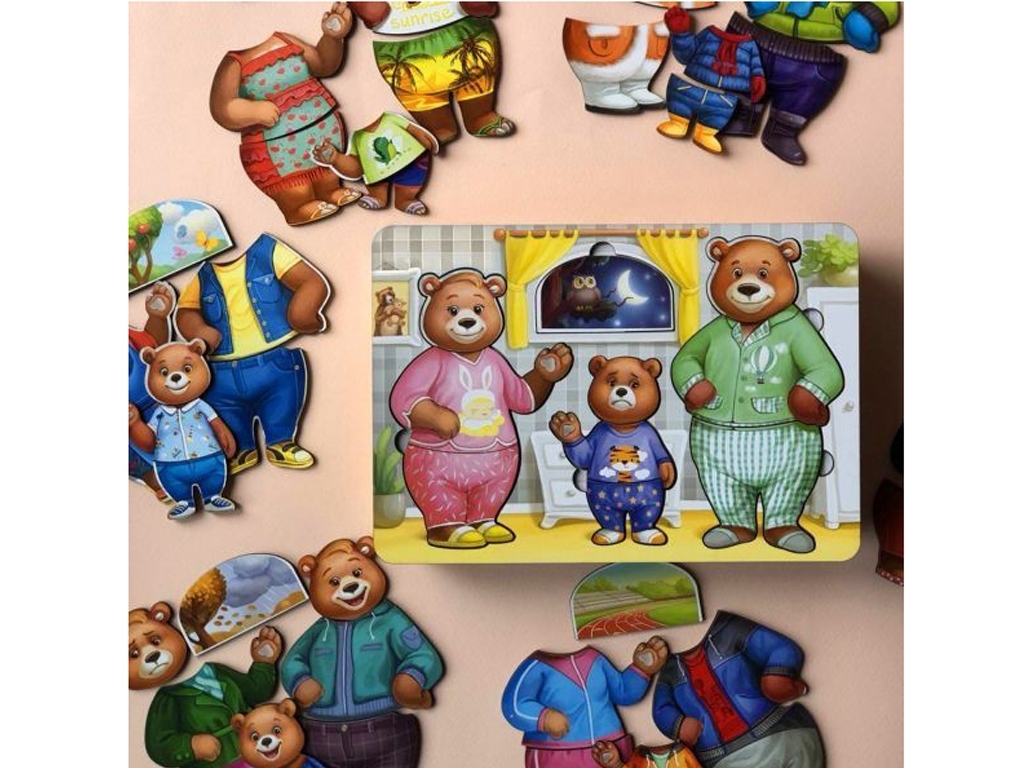Игра обучающая одежда мишек 23×16×5 см, Ubumblesbees