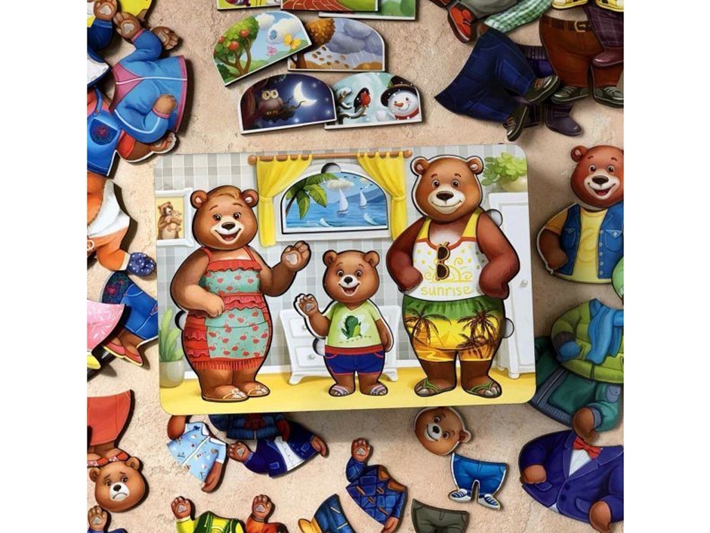 Игра обучающая одежда мишек 23×16×5 см, Ubumblesbees