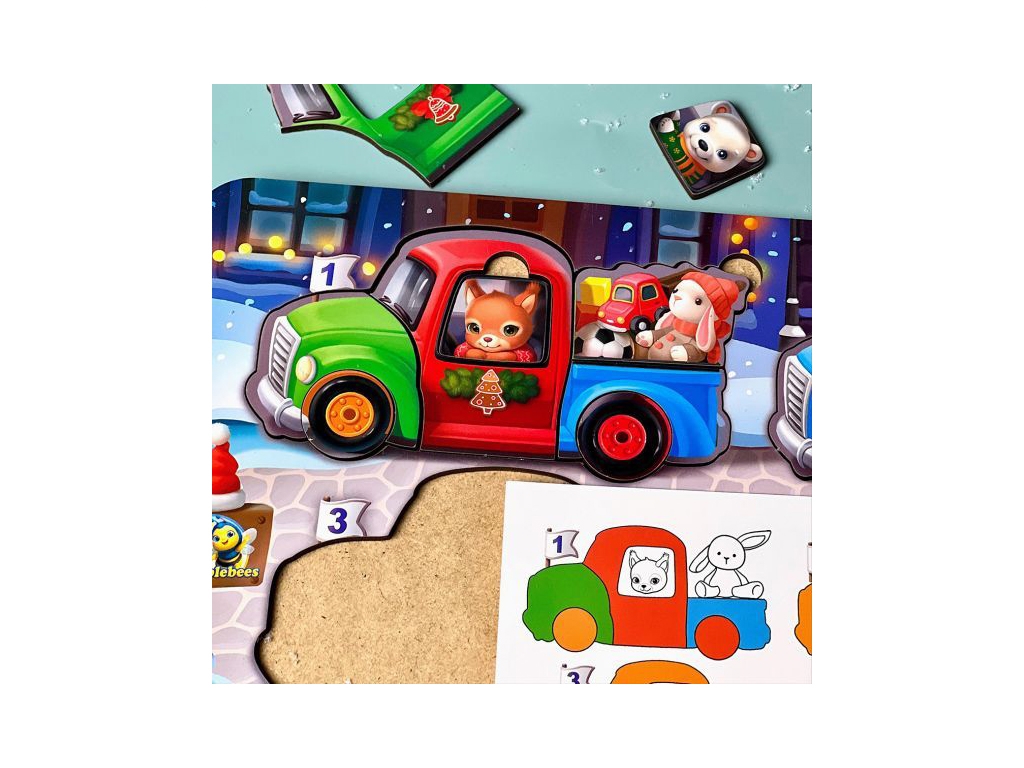 Игра с картами Животные на машинках, Ubumblebees