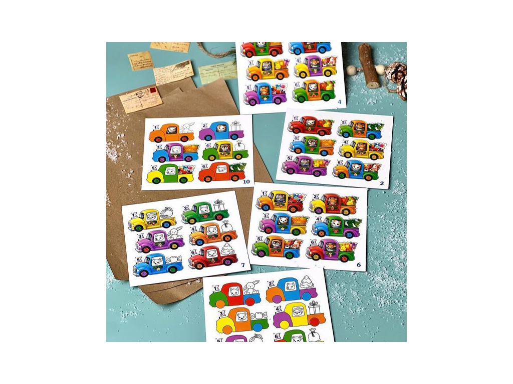 Игра с картами Животные на машинках, Ubumblebees