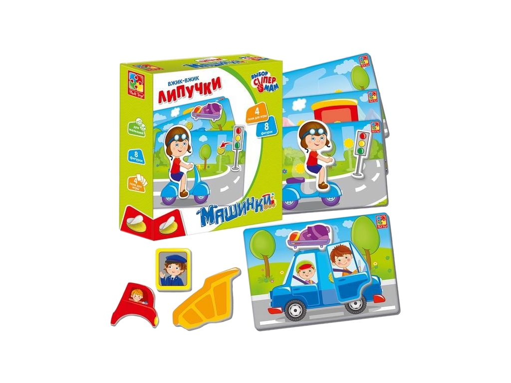 Гра з липучками Машинки, Vladi Toys