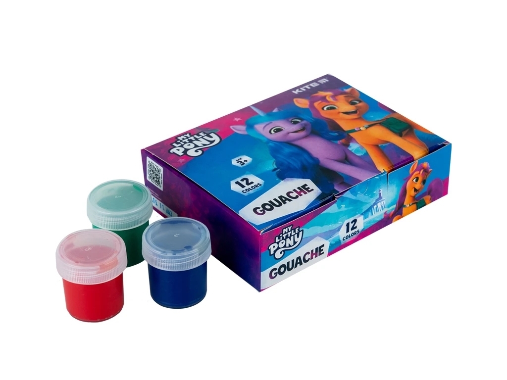 Гуашь My Little Pony 12 цветов, 20 мл, Kite
