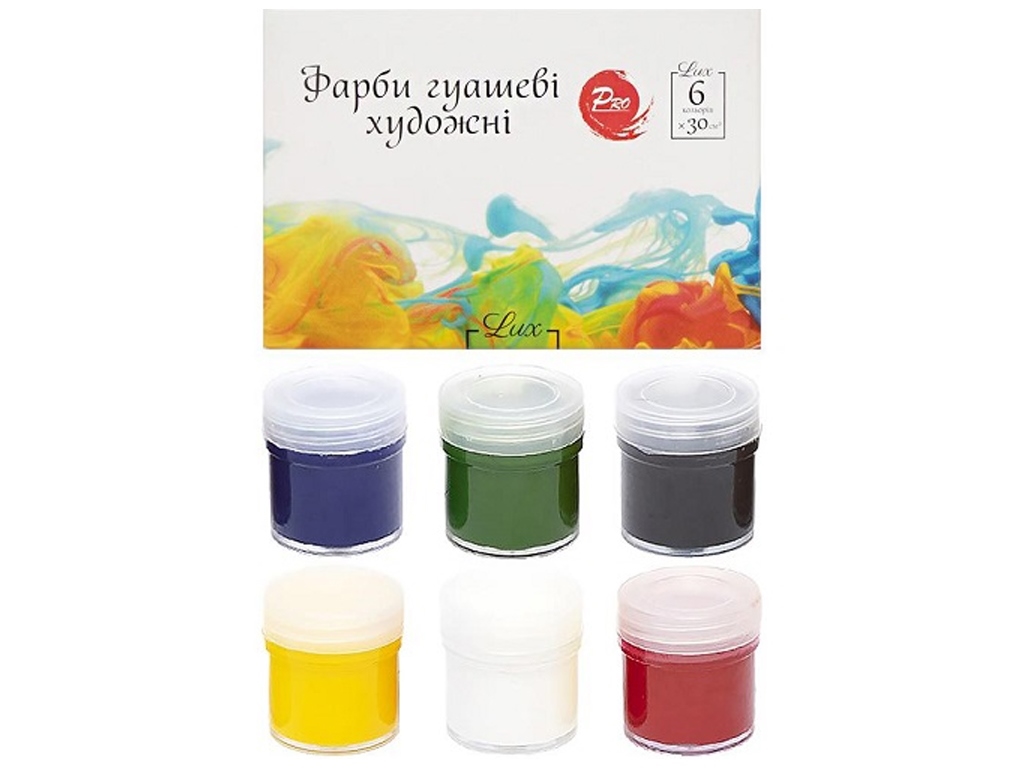 Гуашь художественная 6 цветов 30 см3, Тетрада ТЕ12065