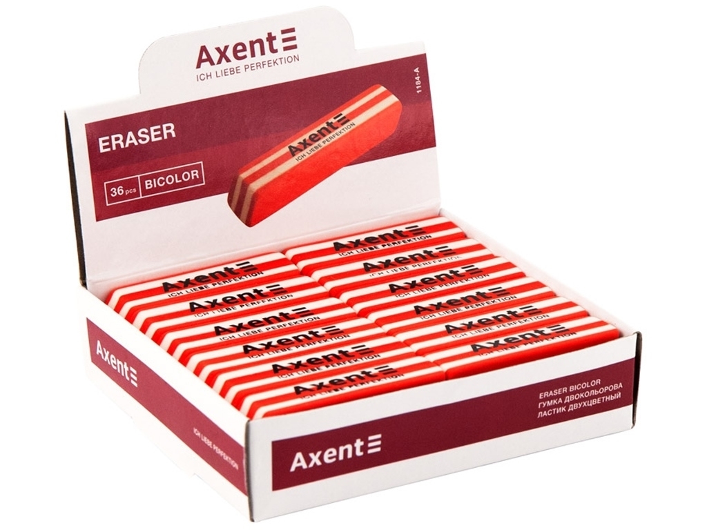 Гумка двокольорова. Axent 1184-A