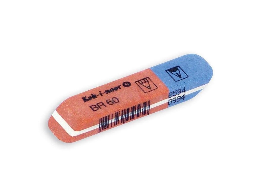 Гумка комбінована BlueStar. Полібег 2 шт. Koh-i-Noor 6521/60/2/P