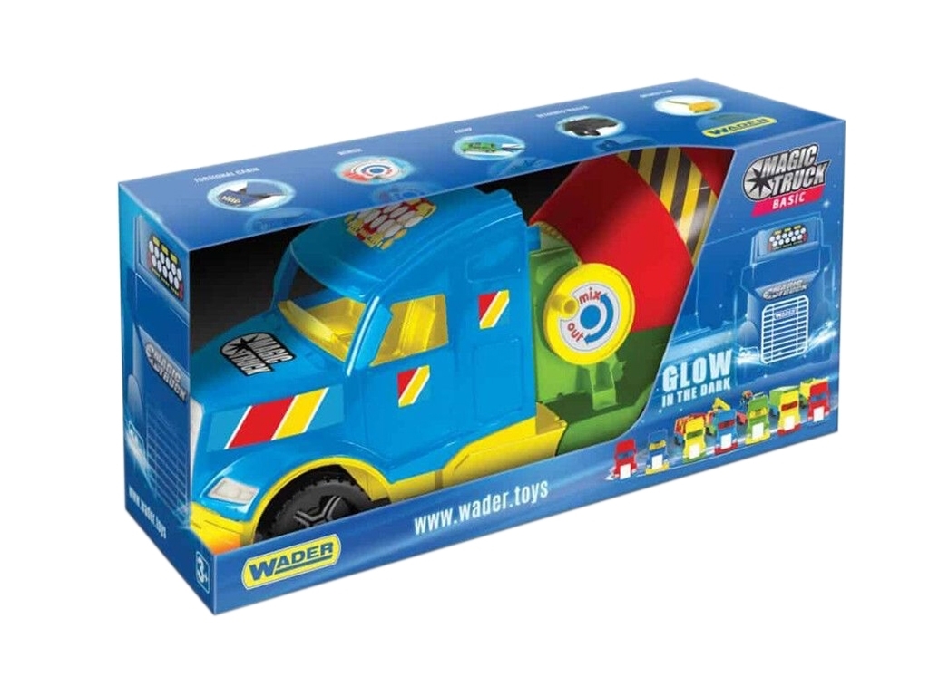 Машинка бетономешалка вращающийся барабан Magic Truck Basic 36340 59 см, Wader