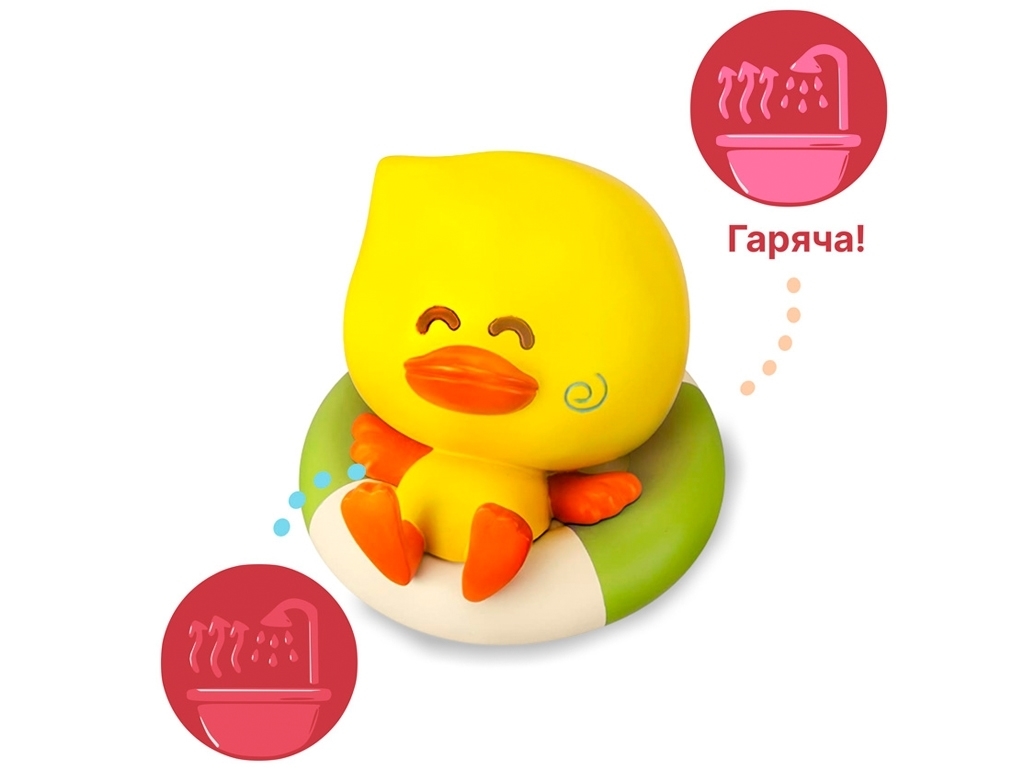 Игрушка для купания с тестером температуры воды Утенок на отдыхе. Infantino 205052