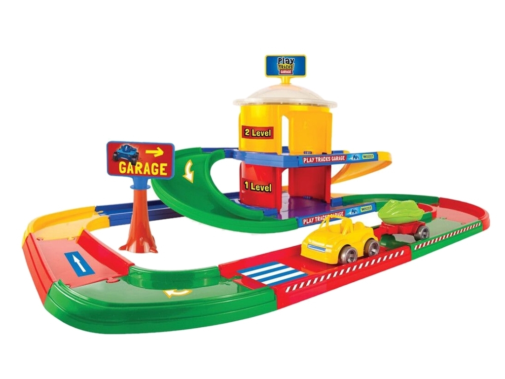 Игровой набор гараж 2 уровня Play Tracks Garage Wader 53010