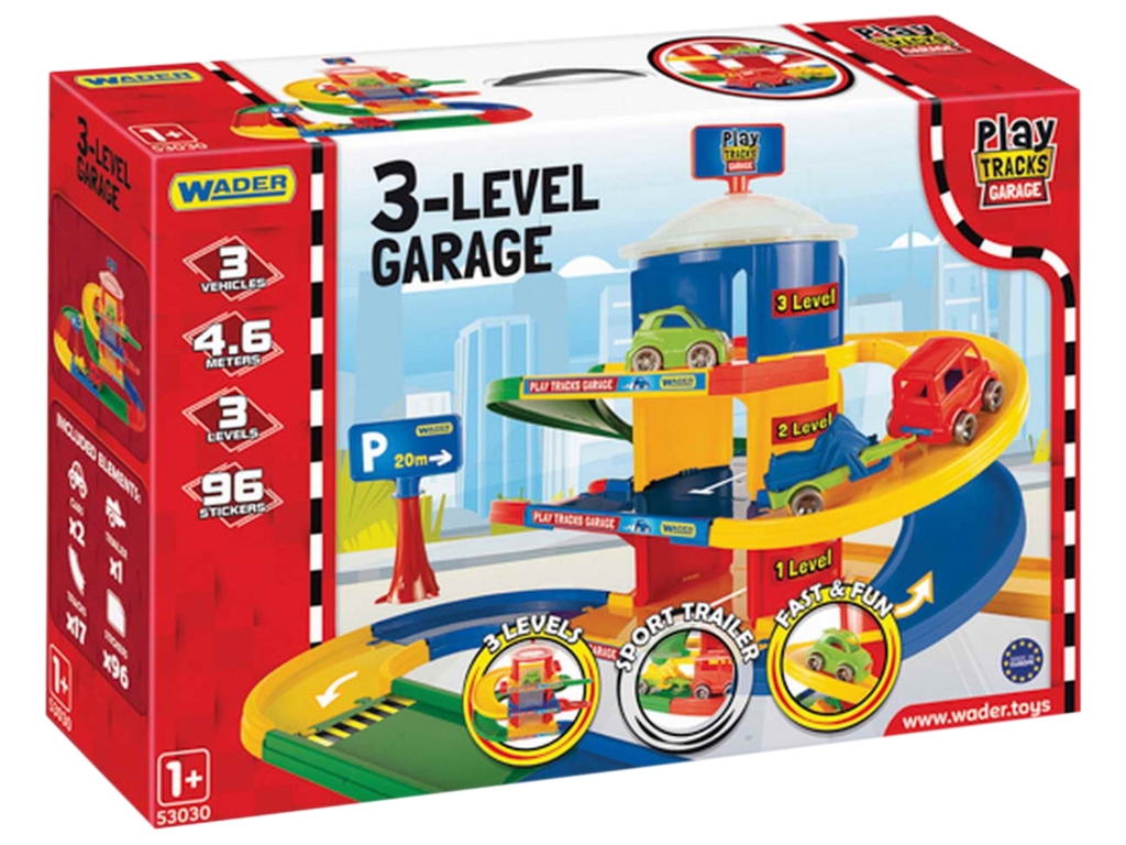 Игровой набор гараж 3 уровня Play Tracks Garage Wader 53030