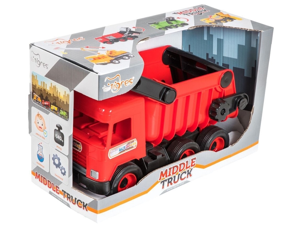 Машинка самоскид рухомий кузов Middle Truck 39486 44 см, у коробці, Tigres