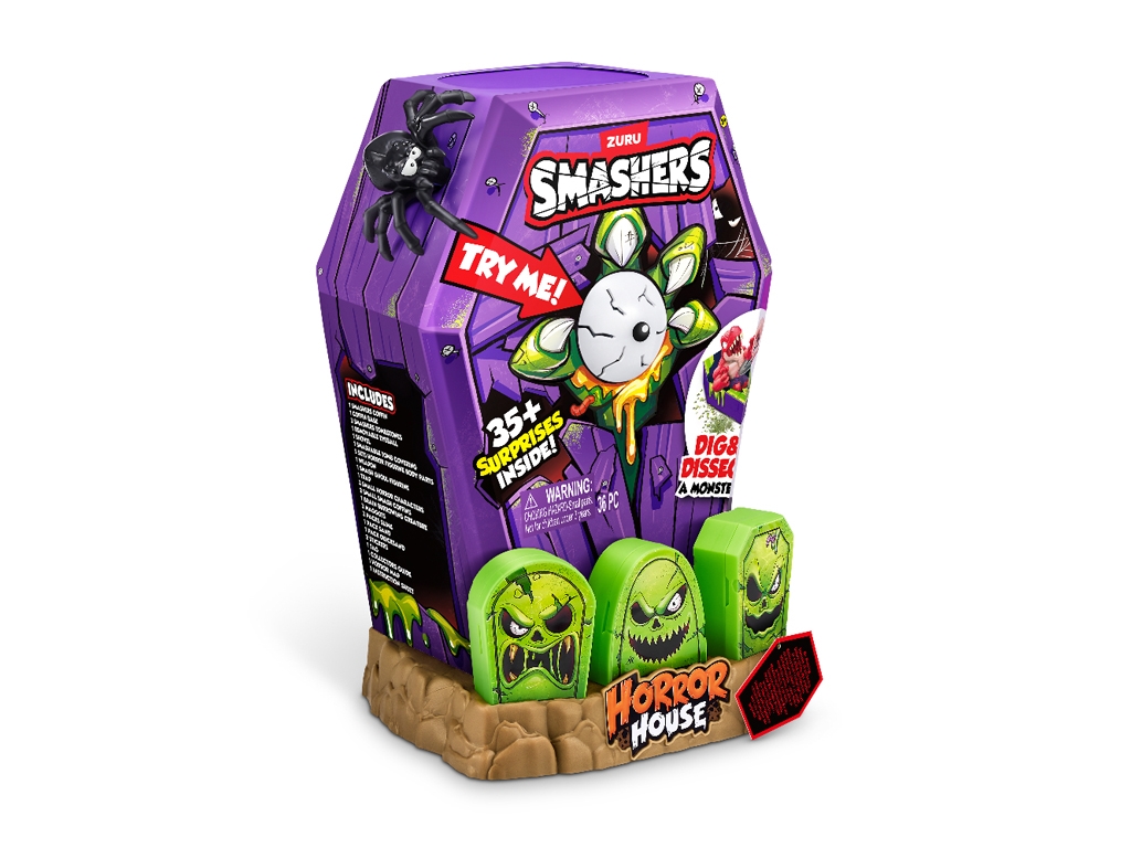 Игрушка-сюрприз с аксессуарами Horror House-Large Dino. Smashers 74124A