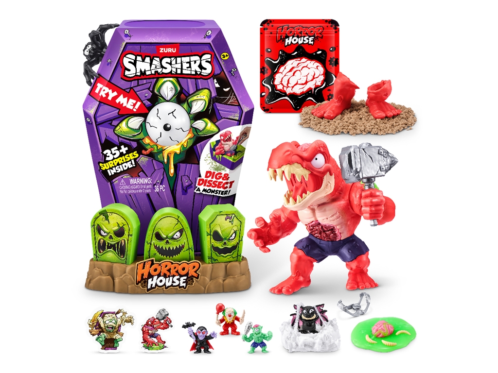 Игрушка-сюрприз с аксессуарами Horror House-Large Dino. Smashers 74124A