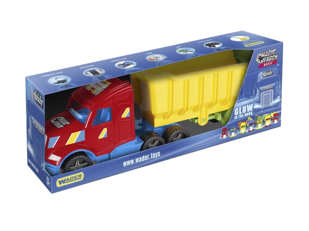 Машинка грузовик с прицепом открытый борт Magic Truck Basic 36300 79 см, Wader